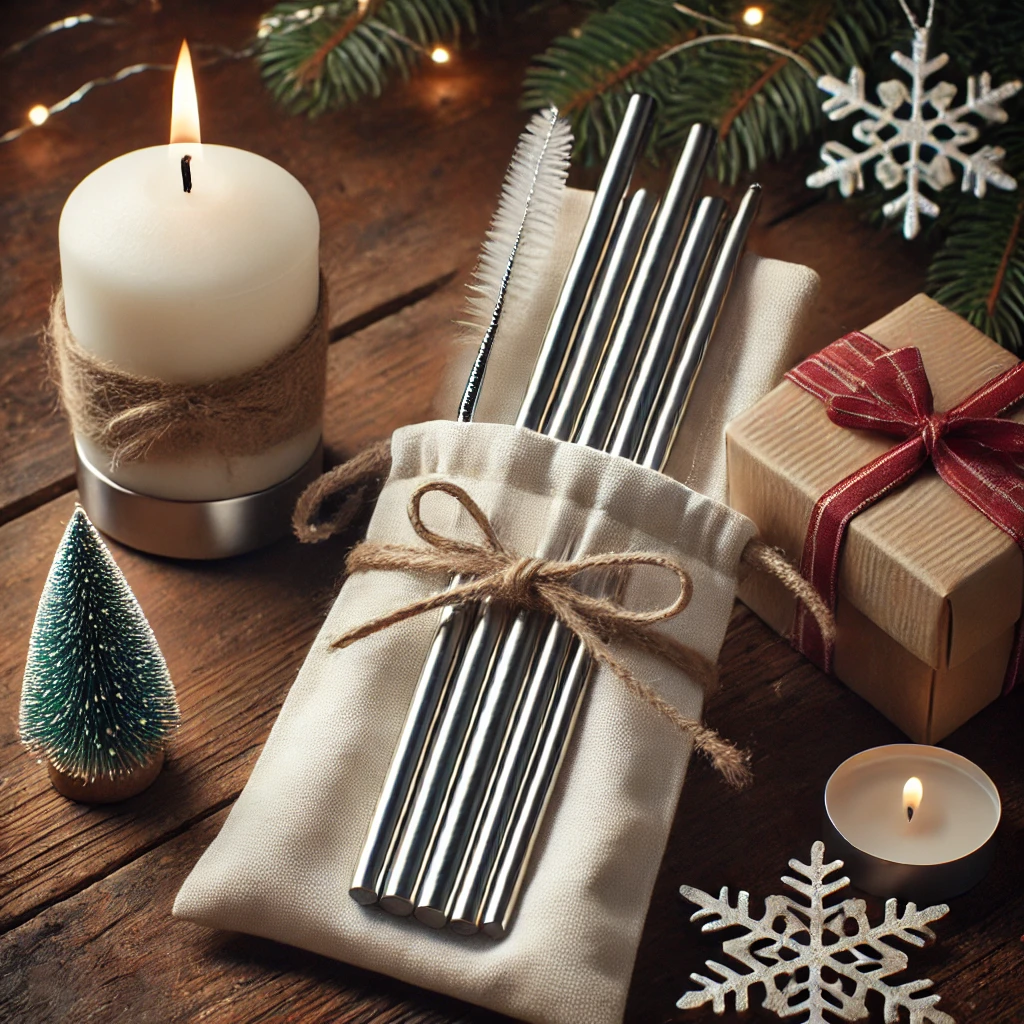 Pailles en inox réutilisables pour un cadeau écologique